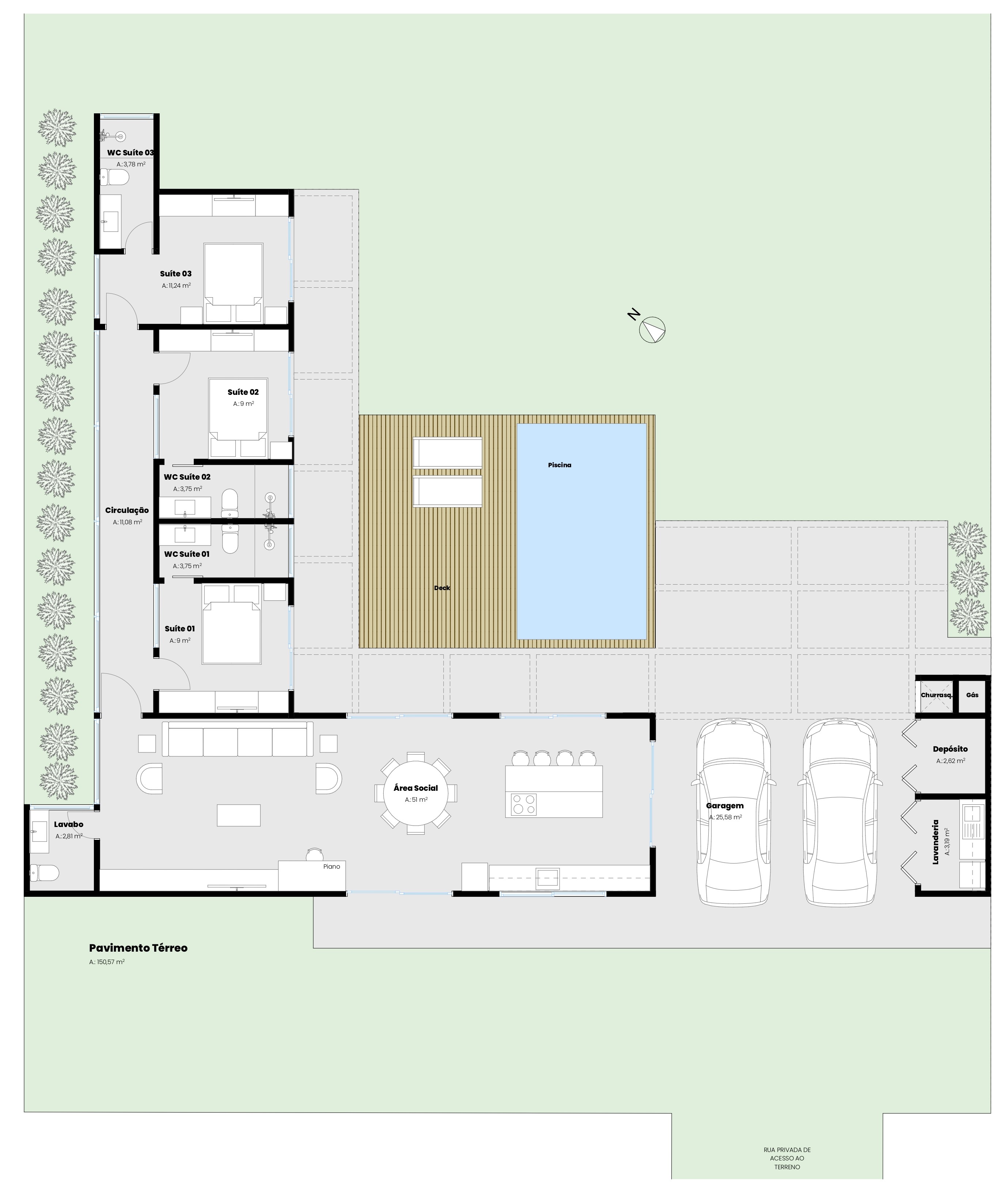 Planta 1 do projeto Casa Indaial