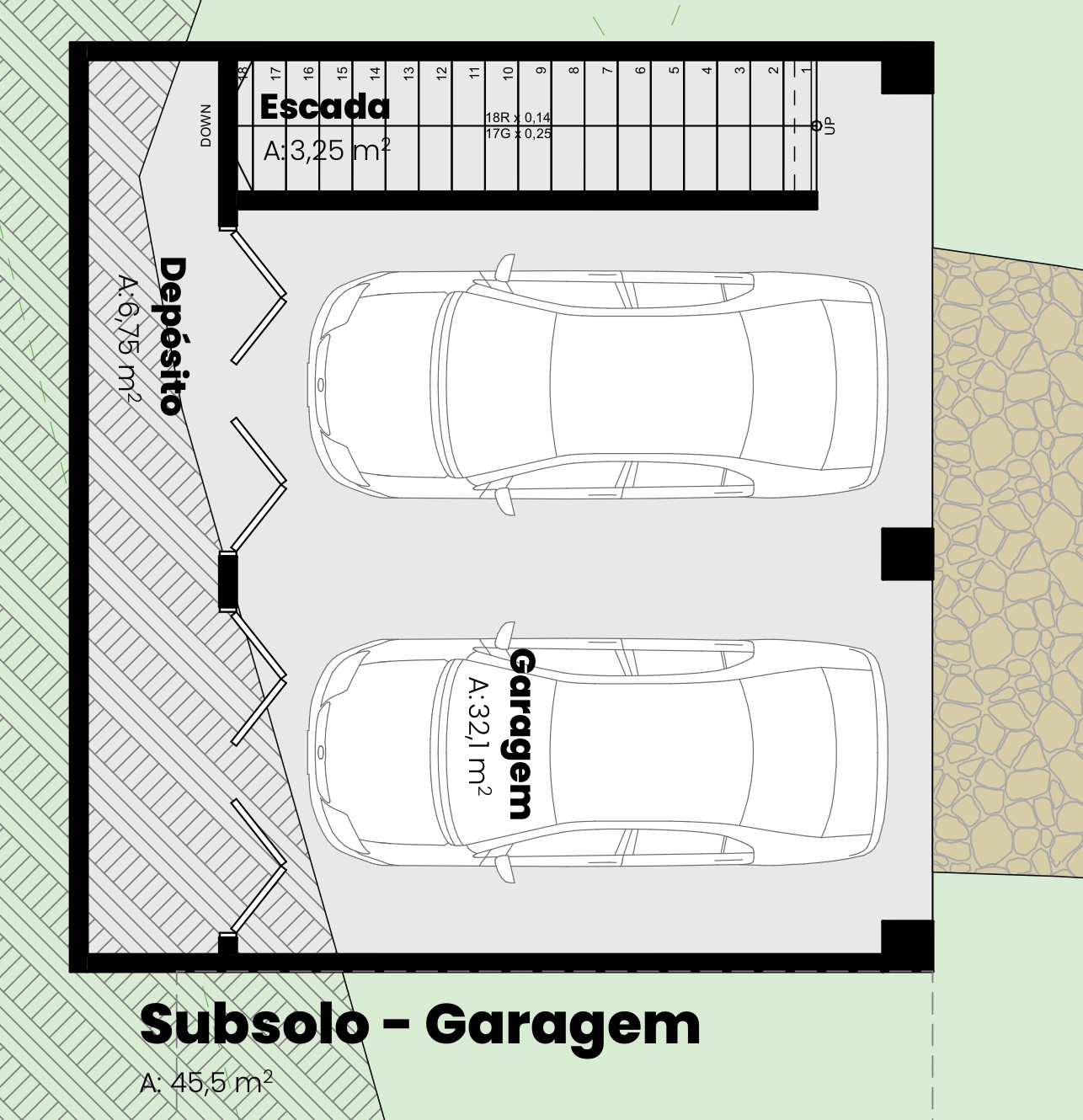 Planta 2 do projeto Casa Guaimbé