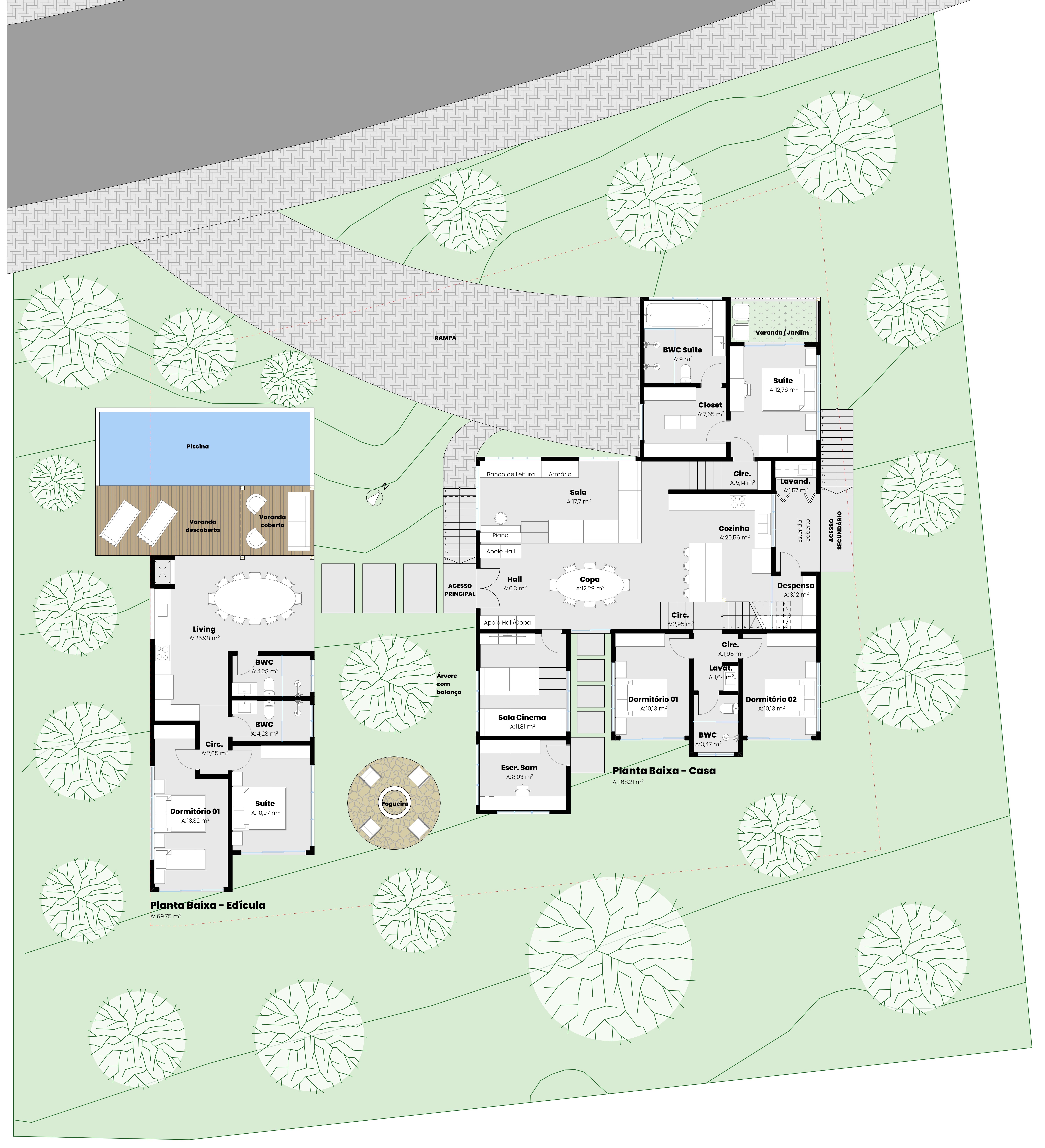 Planta 1 do projeto Casa Lume